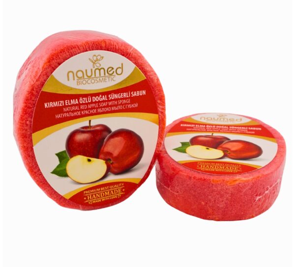 Naumed Roter Apfel Schwammseife 135 g – Reinigung & Pflege