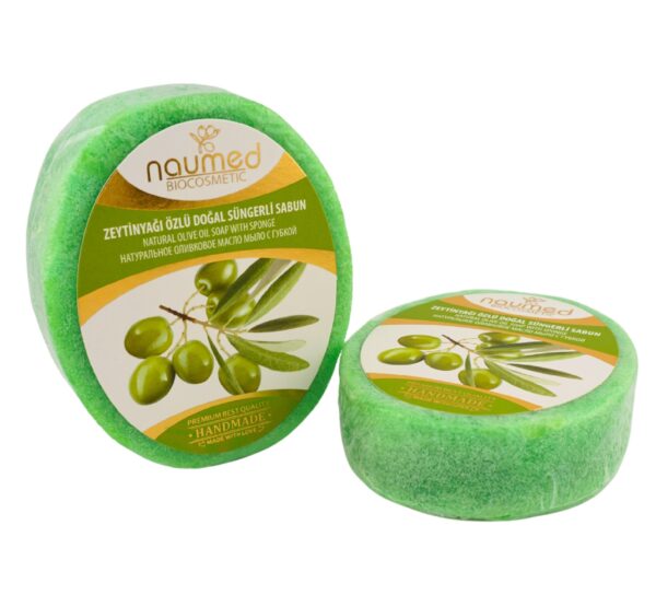 Naumed Olivenöl Schwammseife 135 g – Reinigung & Pflege